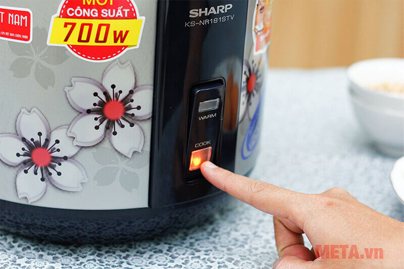 Nồi cơm điện Sharp nắp gài KS-NR181STV/SS - 1.8 lít