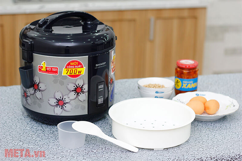Nồi cơm điện Sharp nắp gài KS-NR181STV/SS - 1.8 lít