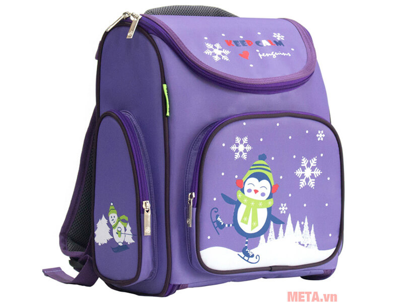 Balo chống gù Keep Calm B-12-021 (tím)