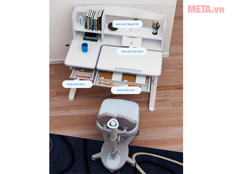 Bàn học thông minh chống gù, chống cận Bsuc DRZ-12006 (120 x 72 x 52cm)