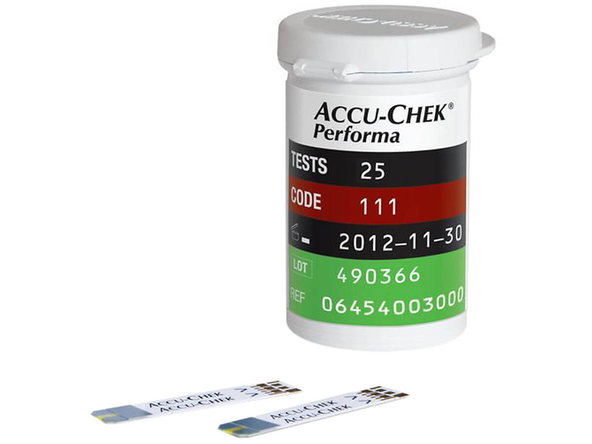 Que thử đường huyết Accu-Chek Performa (Hộp 25 que)