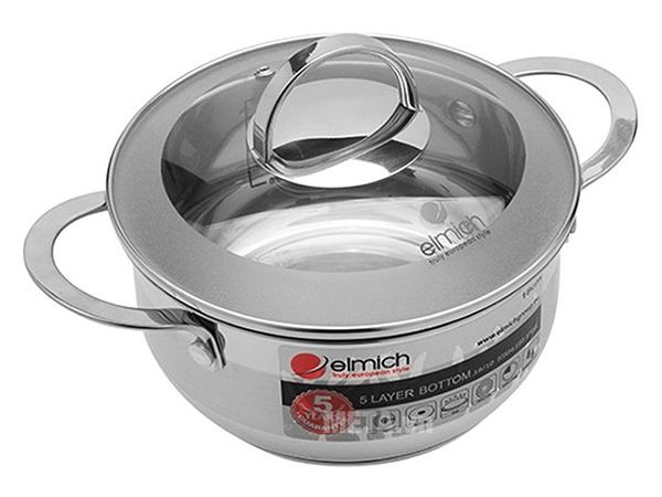 Nồi inox nắp kính Celestine Elmich 22cm - 2355277