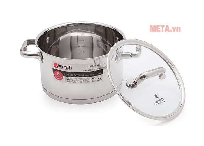 Bộ nồi inox 5 đáy 2353670 - Bộ 4 chiếc