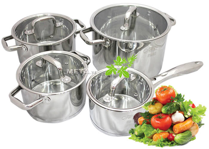 Bộ nồi inox 5 đáy 2353670 - Bộ 4 chiếc