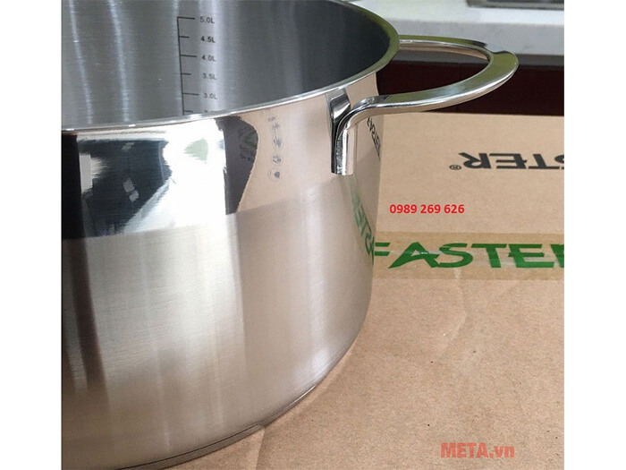 Bộ nồi inox 3 đáy Faster Melody (3 nồi, 1 chảo, 1 quánh)