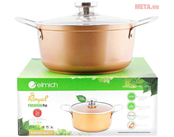 Nồi phủ sứ cao cấp Elmich Royal Premium EL-1179 (18cm)