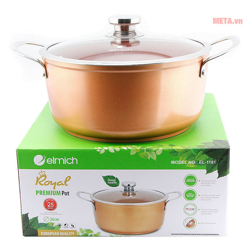 Nồi phủ sứ cao cấp Elmich Royal Premium EL-1181 size 26cm