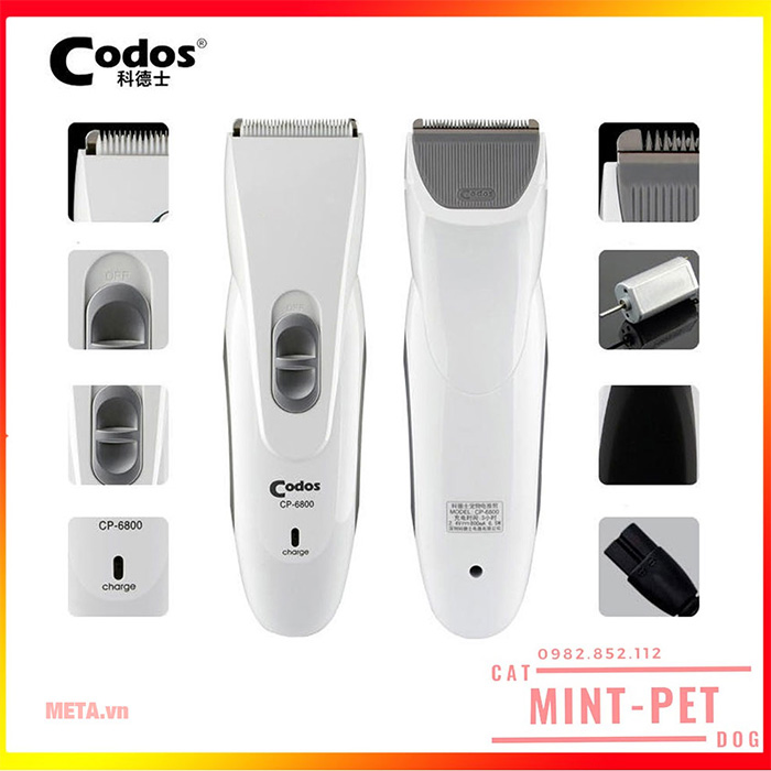 Tông đơ cắt tóc cho thú cưng Codos CP 6800