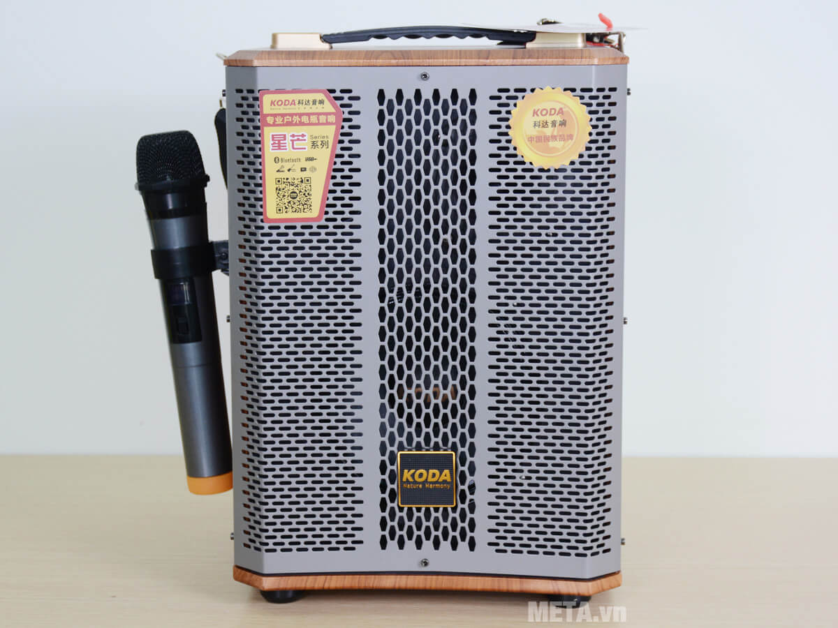 Loa kéo di động vỏ gỗ Koda KD608 (KD618) (kèm 1 mic)
