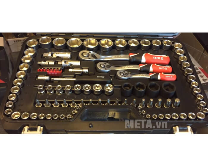 Bộ kìm tuýp cờ lê tay vặn tổng hợp Yato YT-38801 (120 món)