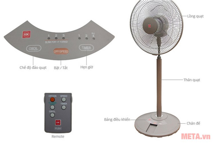 Quạt lửng KDK N30NH