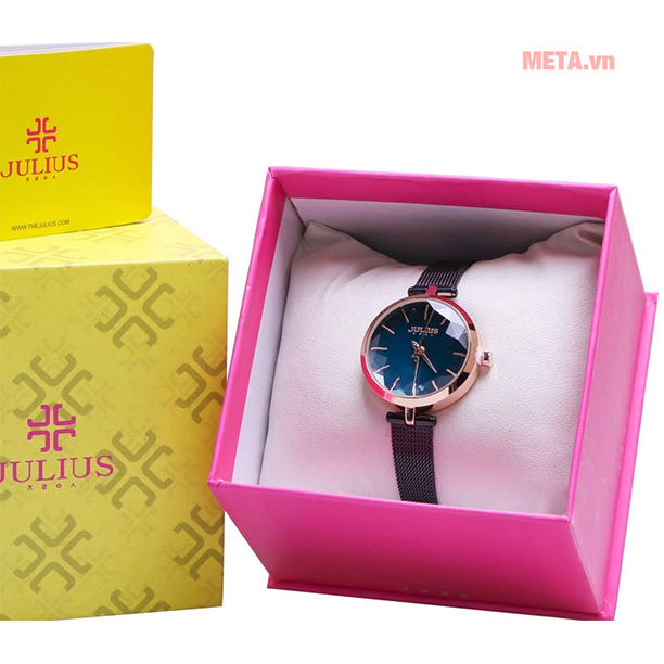Đồng hồ nữ JA-1225 Julius Hàn Quốc dây thép