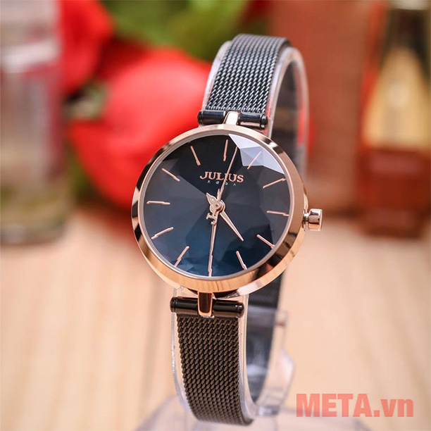 Đồng hồ nữ JA-1225 Julius Hàn Quốc dây thép