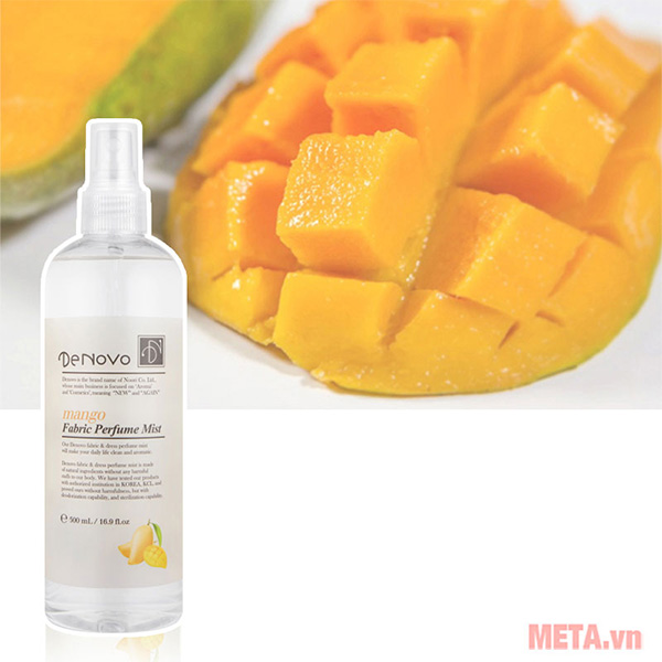 Nước xịt thơm vải kháng khuẩn 99,9% Hàn Quốc Denovo hương Mango