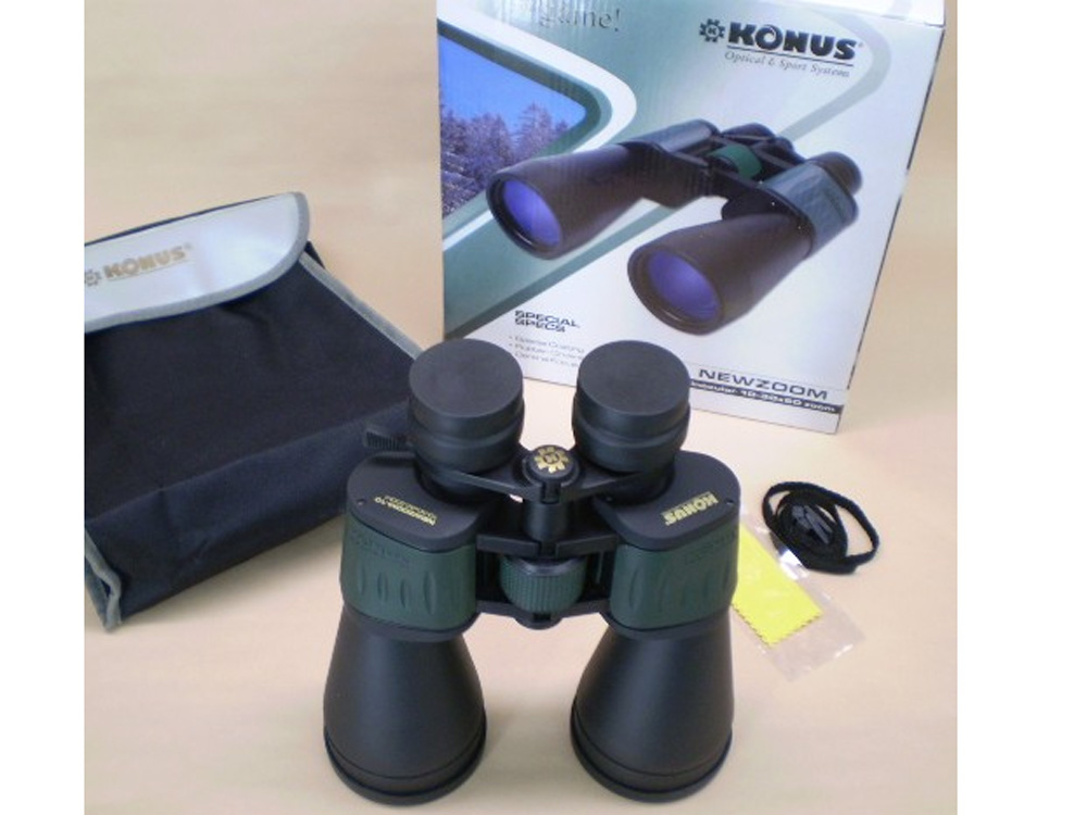 Binocolo Konus Newzoom 10-30x60 – Zoom Con Rivestimento In Gomma, Ideale Per Birdwatching, Colore Verde - 4