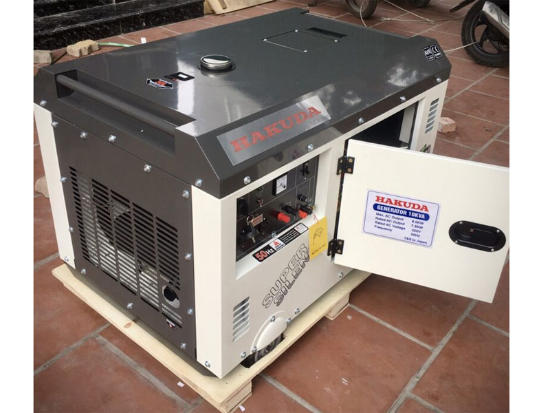 Máy phát điện chạy dầu Hakuda 11000SE 10 KVA siêu chống ồn