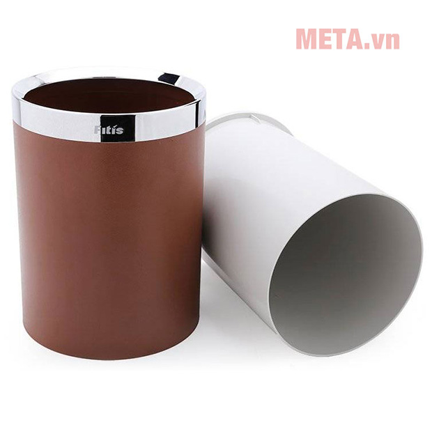 Thùng rác 2 lớp Dual kiểu Âu Fitis ROM1-904 (Nâu)