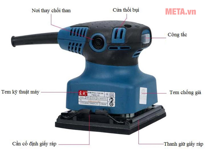 Máy chà nhám vuông Dongcheng DSB03-100