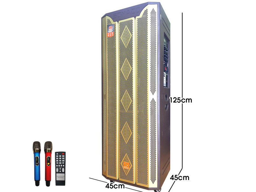 Loa kéo Sonaco SA-215A, vỏ gỗ, 2 Bass 40cm