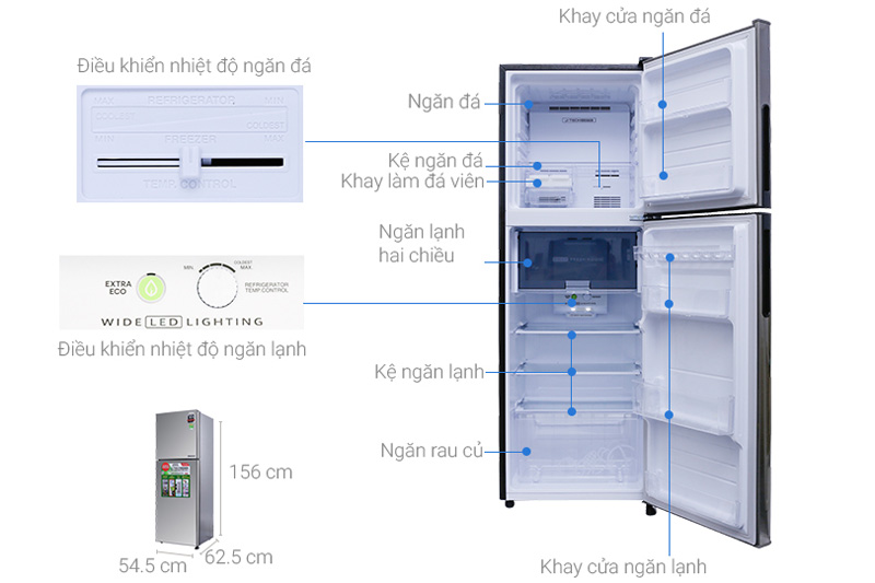 Tủ lạnh Sharp J-Tech inverter SJ-X251E-SL 241 lít