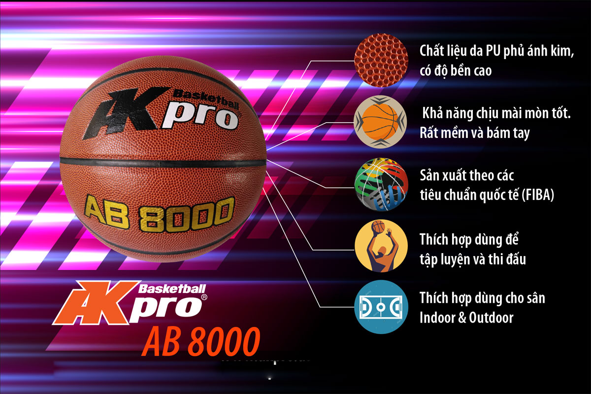 Bóng rổ Akpro AB8000 - META.vn