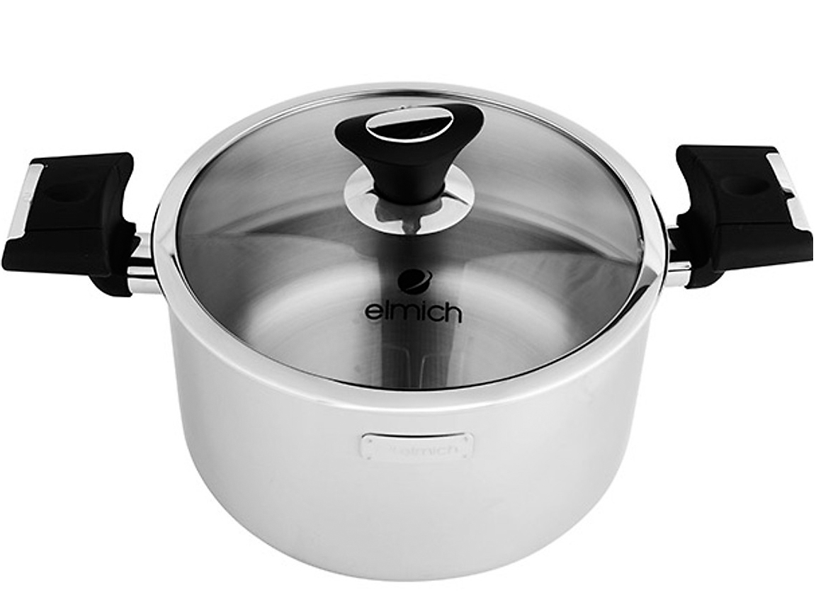 Bộ nồi inox 3 lớp cao cấp đáy liền Tri-max XP EL-3755 size 16cm, 20cm, 24cm