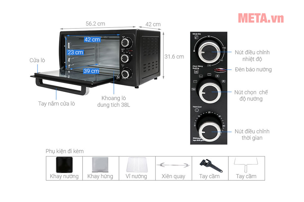 Lò nướng Bluestone EOB-7548 (38 lít)
