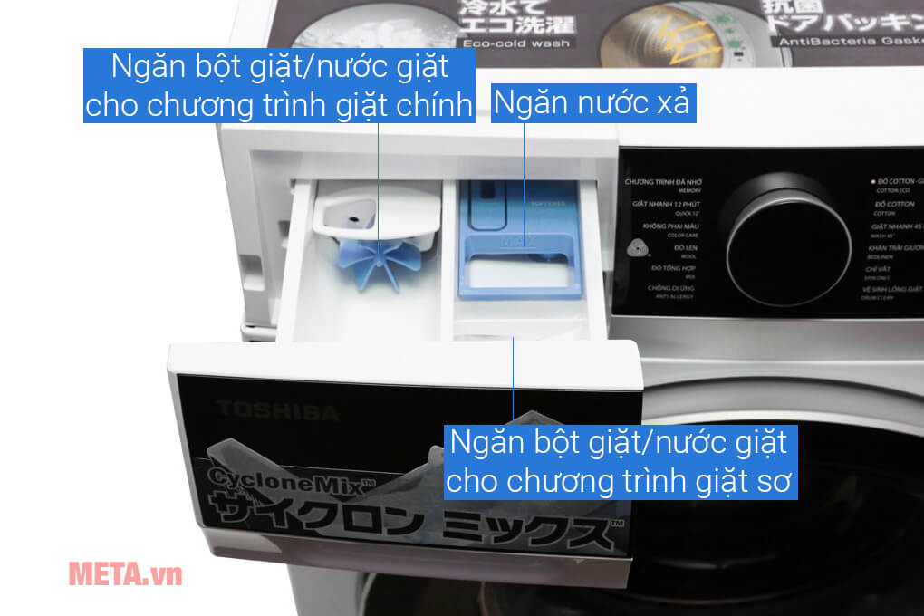 Máy giặt lồng ngang Toshiba Inverter 8.5 kg TW-BH95M4V (WK-màu trắng)