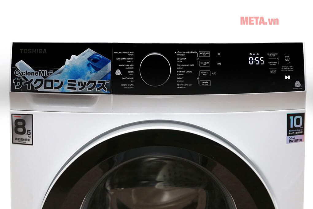 Máy giặt lồng ngang Toshiba Inverter 8.5 kg TW-BH95M4V (WK-màu trắng)