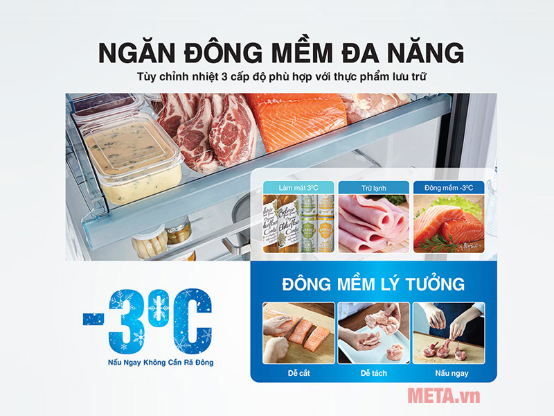 Tủ lạnh Hitachi Inverter FVX480PGV9(GBK) - 366 lít