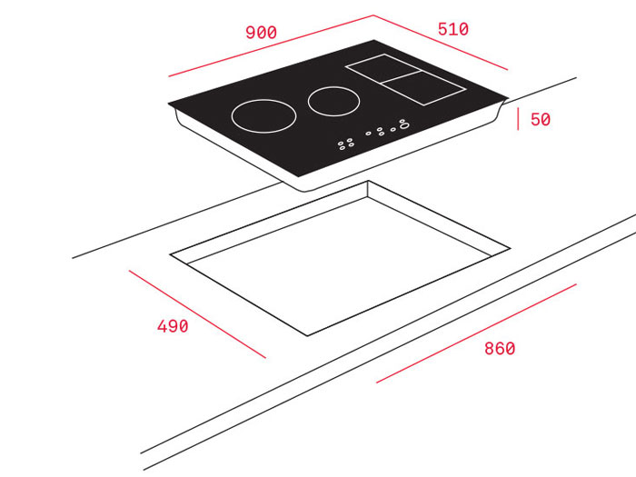 Bếp điện từ Teka IRF 9430 (7400W, 4 vùng nấu)