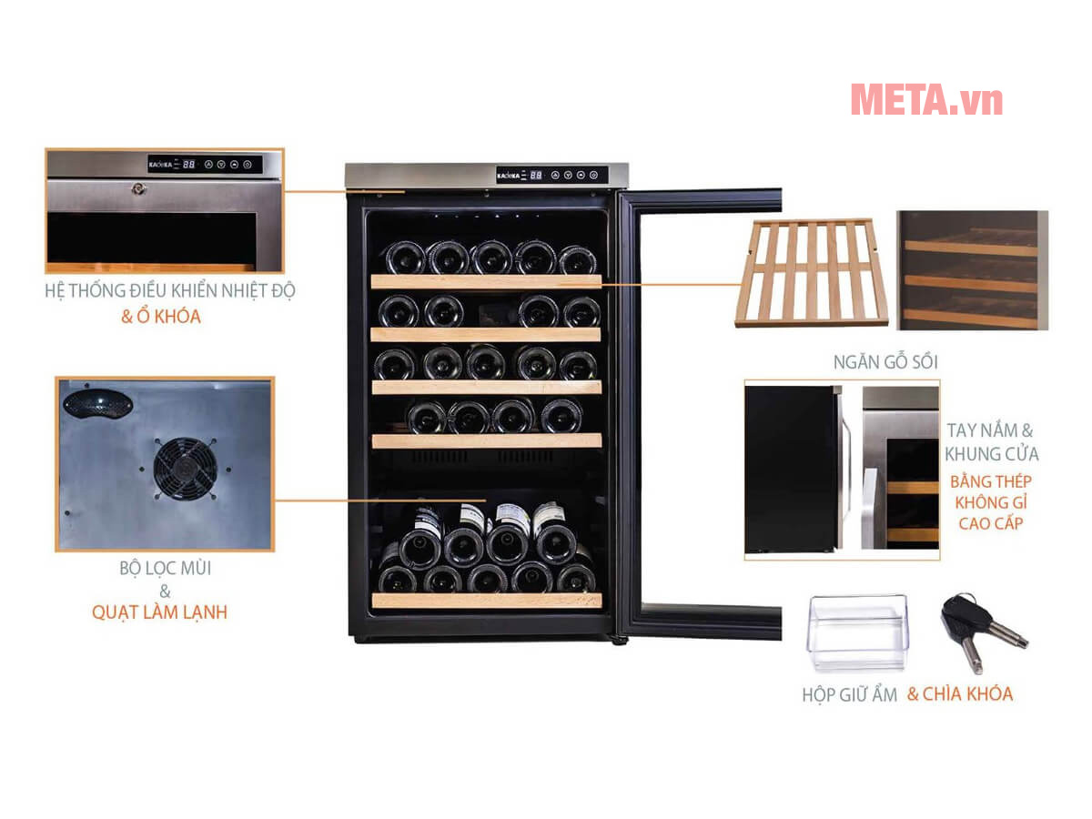Tủ rượu Kadeka KA-39WR - 39 chai