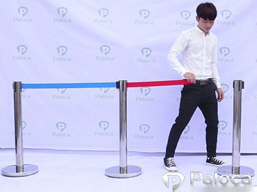 Cột chắn inox trắng Paloca dây 5m