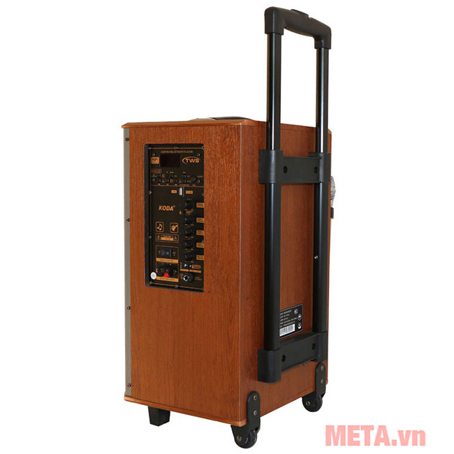 Loa kéo di động vỏ gỗ Koda KD1515 (kèm 2 mic không dây)