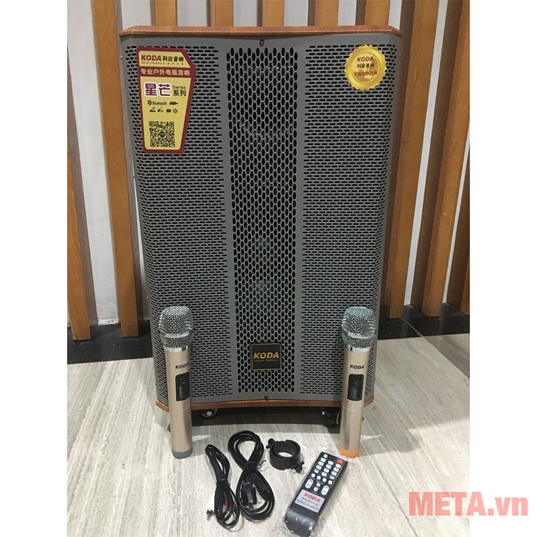 Loa kéo di động Koda KD-1205 (320W, kèm 2 Mic, 3 đường tiếng)