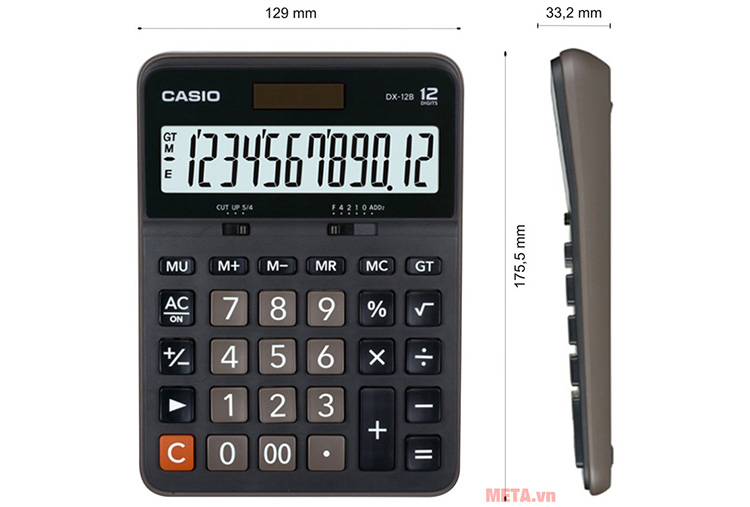 May Tinh Bỏ Tui Casio Dx 12b Meta Vn