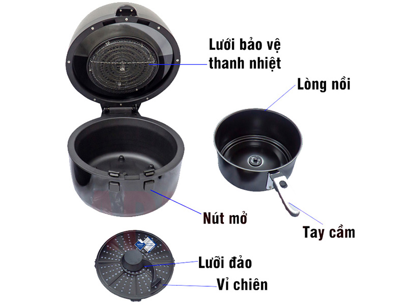 Nồi chiên không dầu Rapido RAF6.5D - 6.5 lít