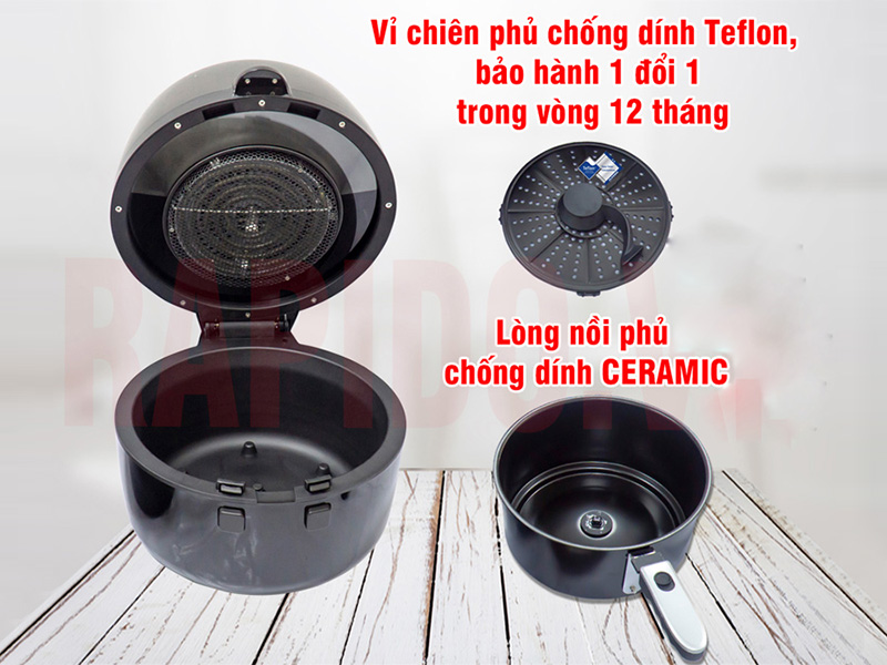 Nồi chiên không dầu Rapido RAF6.5D - 6.5 lít