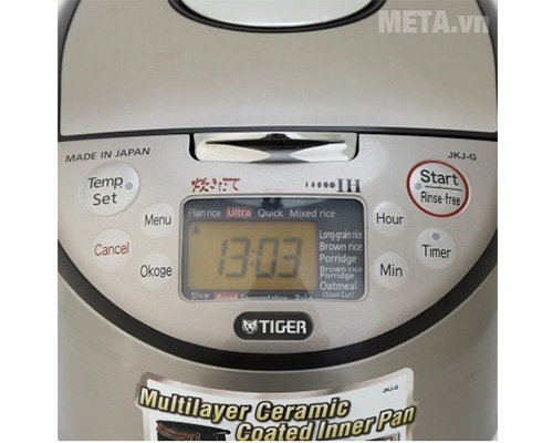 Nồi cơm điện tử cao tần Tiger JKJ-G10W 1 lít