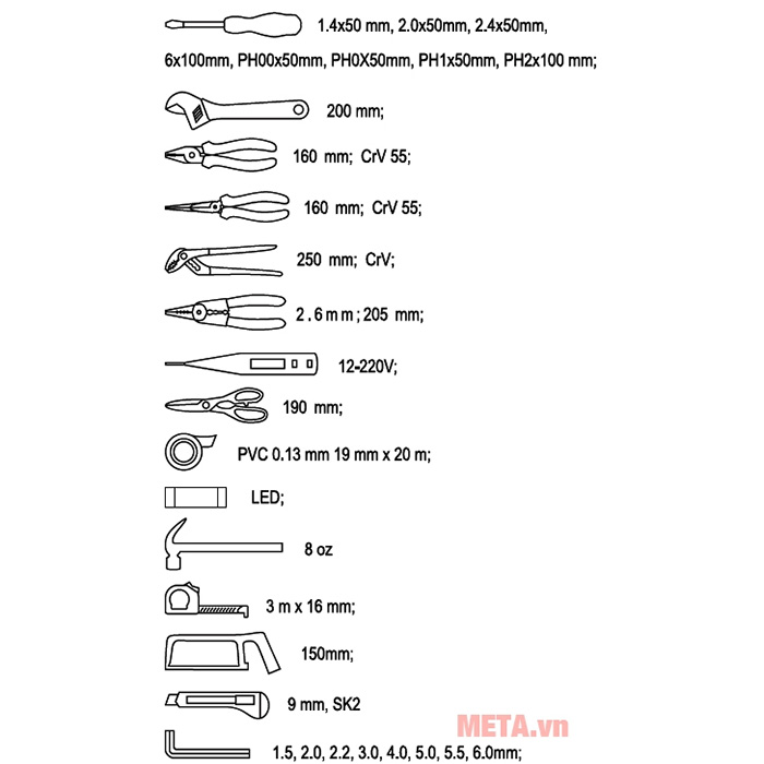 Bộ dụng cụ sửa chữa tổng hợp 29 món YATO YT-39001