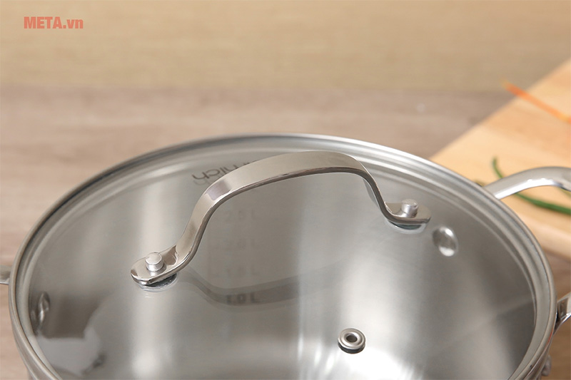 Nồi inox cao cấp 3 lớp đáy liền Tri-Max 2353735 26cm