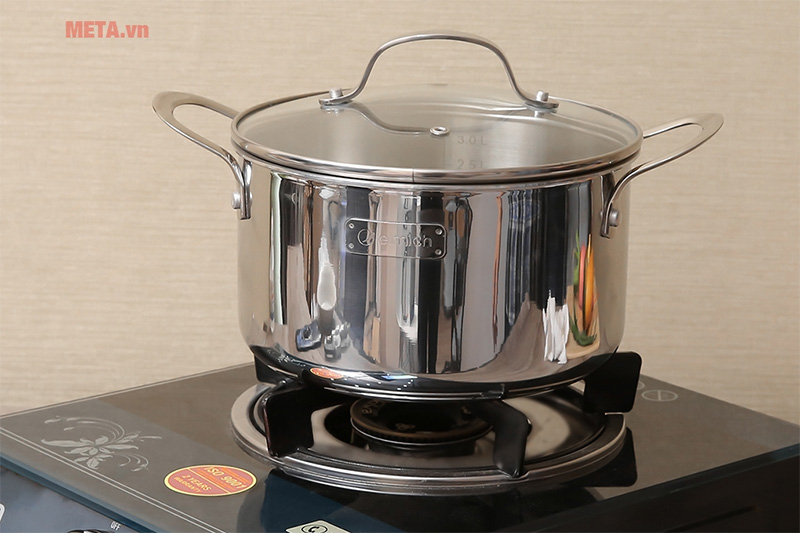 Nồi inox cao cấp 3 lớp đáy liền Tri-Max 2353735 26cm