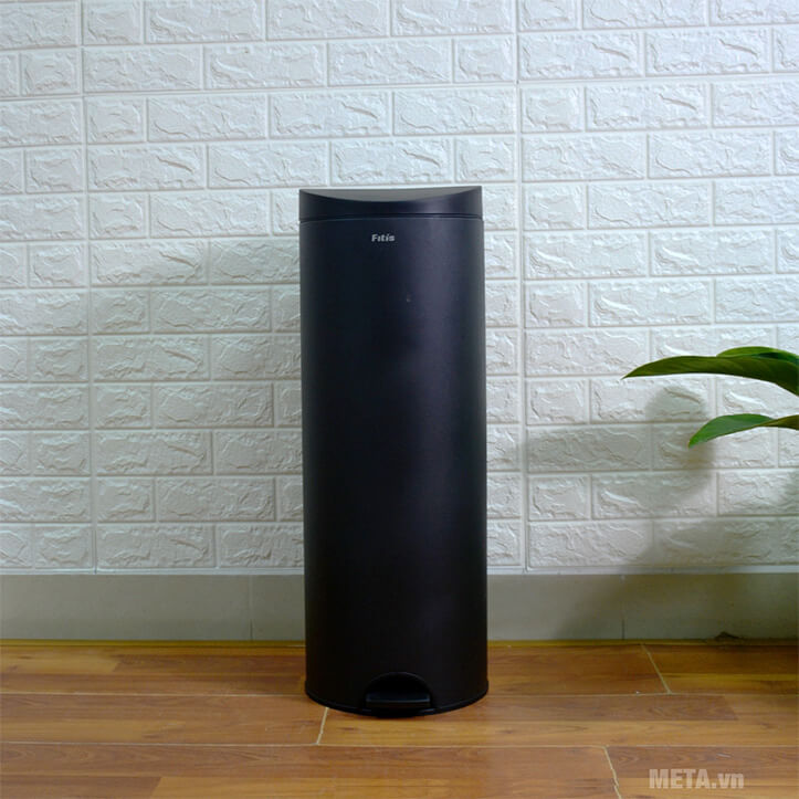 Thùng rác đạp tròn lớn Fitis RPL1-903 - 15L (đen)