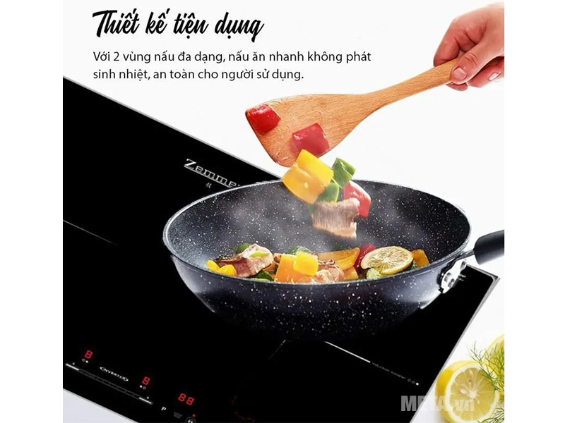 Bếp từ đôi Zemmer IZM 206 A (Nẹp Alu)