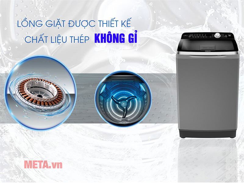 Máy giặt lồng đứng Aqua inverter 12kg AQW-DR120CT(S)