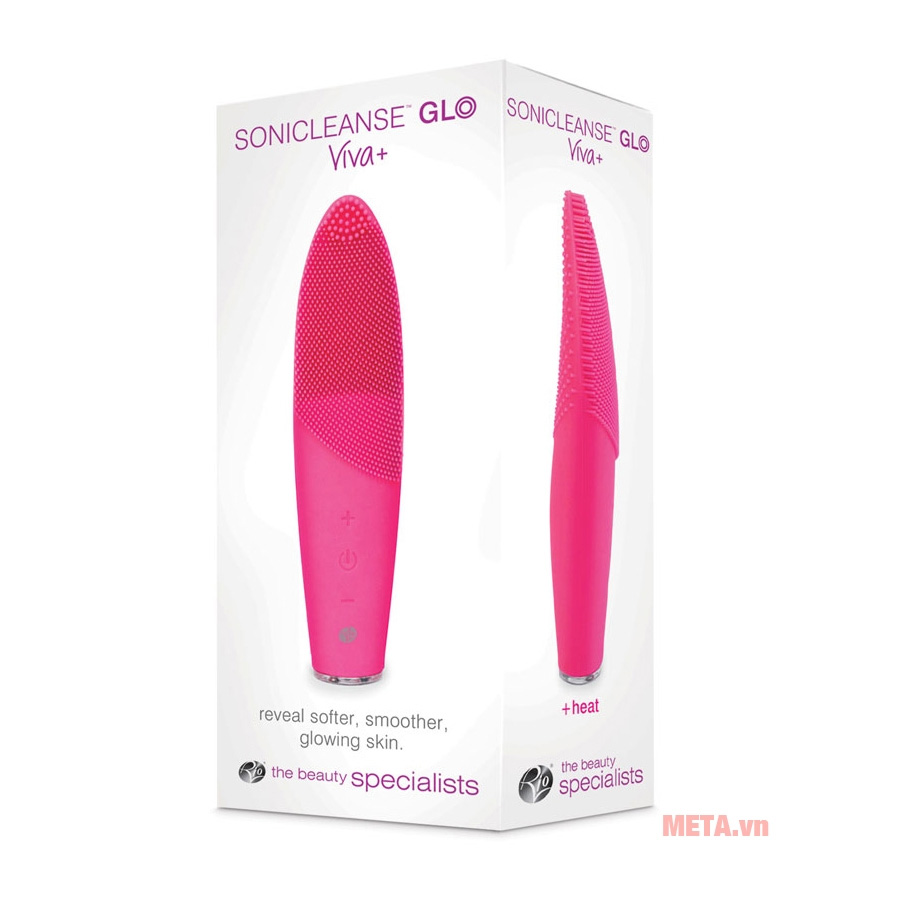 Máy rửa mặt siêu âm kèm chức năng nhiệt Sonicleanse Glo Viva Rio FADH (FADF-H)