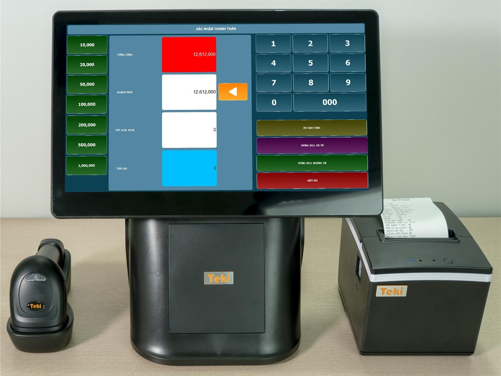 Máy tính tiền POS Teki P35U (2 màn hình)