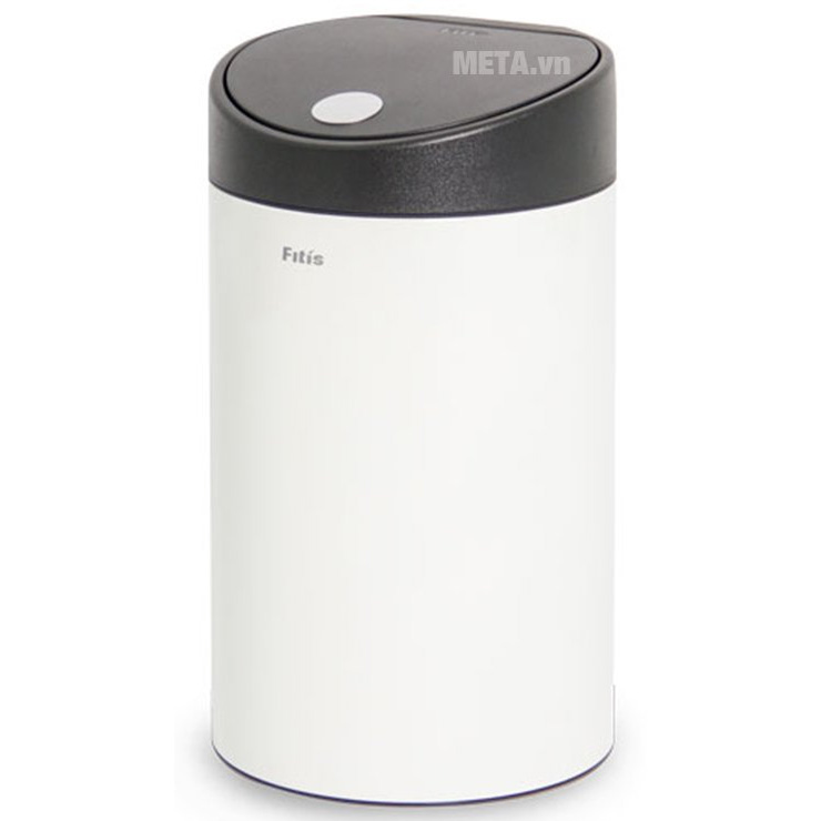 Thùng rác inox nhấn tròn nhỏ Fitis RTS1-904 - 12 lít (Trắng)