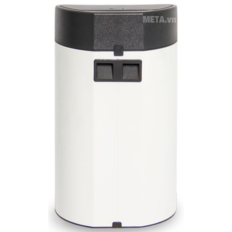 Thùng rác inox nhấn tròn nhỏ Fitis RTS1-904 - 12 lít (Trắng)