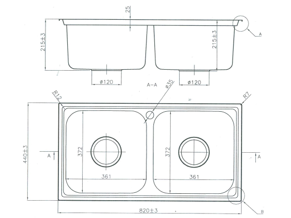 Chậu rửa inox Sơn Hà S82D.X.2.3
